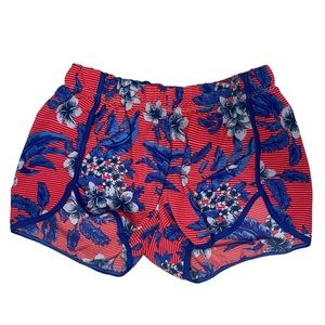 Kids tropical red lightweight Vibration beach shorts for girls